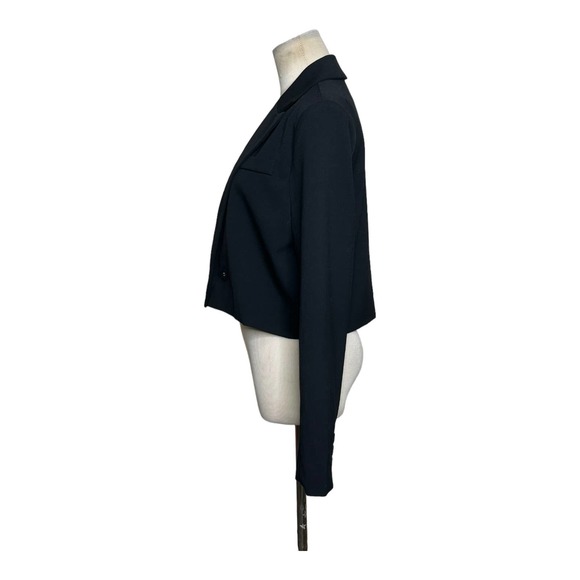 Danielle Bernstein black long sleeves open front jacket size Small - Picture 2 of 10